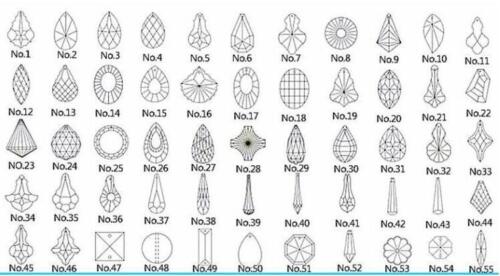 10 Clear Rain Drop Crystal Prisms Lighting Pendant Parts Glass Lamp Chandelier - Picture 6 of 6