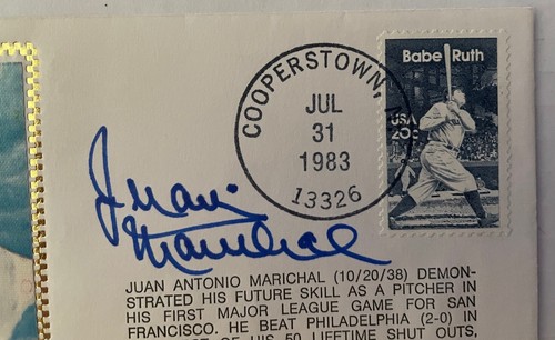 Juan Marichal Giants 1983 Gateway Autograph Signed Silk Cachet With JSA COA - Picture 2 of 6