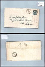 Storia postale Regno VEII da Termini a Palermo sassone L18