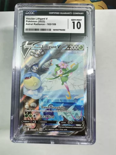 Pokémon TCG Hisuian Lilligant V Astral Radiance 163/189 Holo Ultra Rare CGC 10