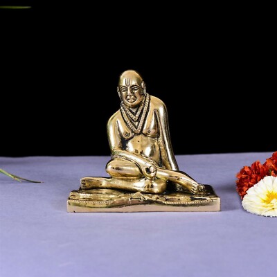 Selten Messing Shree Swami Samarth Statue Idol Figur 10.7cm