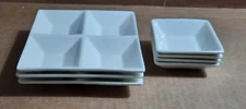 Dish / Tray Tasting / Dipping World Market White Porcelain Divided & Individual