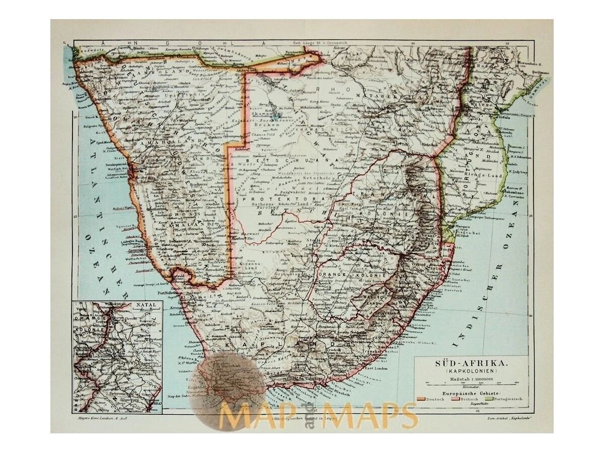 County Map Antique Africa Atlas Maps