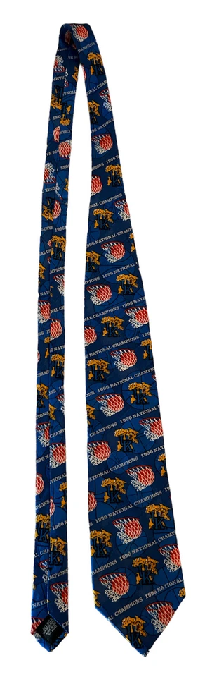 Reino Unido Wildcats Corbata Merge Corbata Izquierda Hombre Corbata Cuello Azul Naranja Amarillo Toda Seda Foto 3 de 4