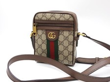 GUCCI GG Supreme Web Ophidia Crossbody Shoulder Bag Beige Brown 598127 Y-2173