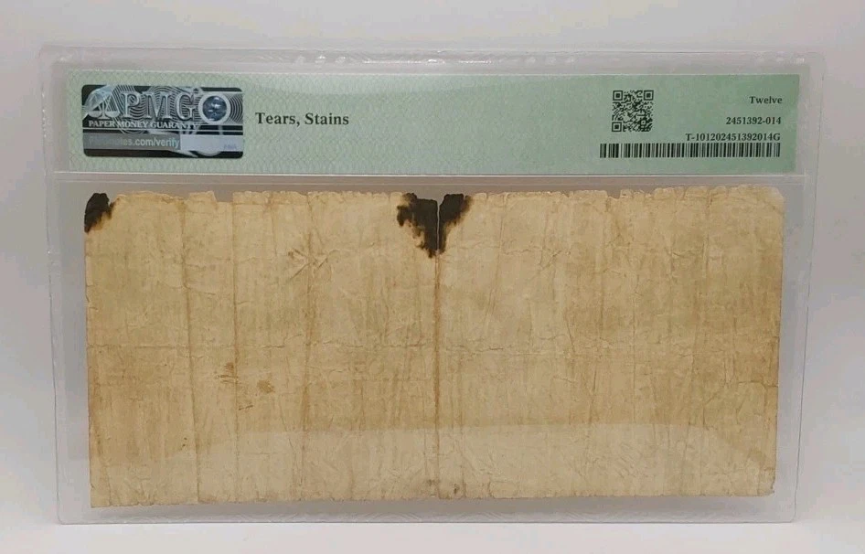 1861 $10 Confederate States Of America PMG Fine 12 T-10 - Image 2 of 4