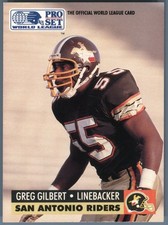1991 Pro Set #32 Greg Gilbert World League Collectibles (WLAF Inserts)