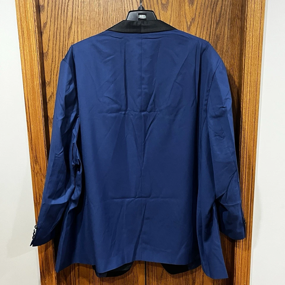 KS Signature KingSize Mens 66 Big Man Blazer Suit Jacket Sport Coat Blue - Image 3 of 4