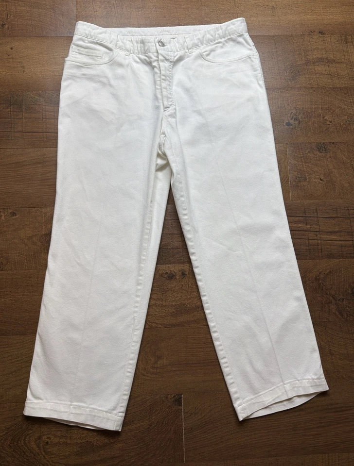 Pantalones de mezclilla Brioni Marmolada blancos para hombre clásicos 5 bolsillos talla real *35 X 26,25 Foto 3 de 4