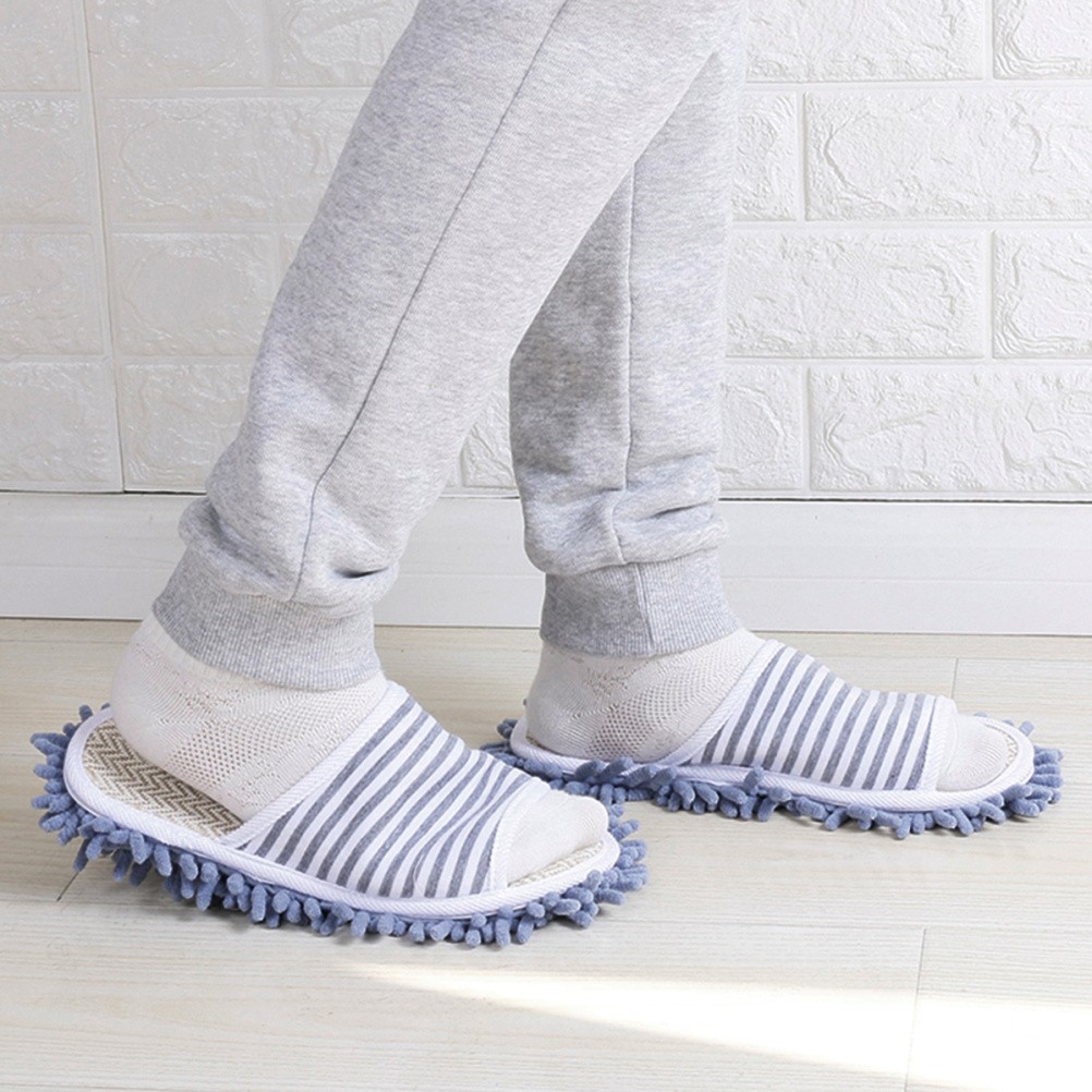 SAOLA 1 paire de pantoufle en microfibre pour sol de nettoyage de nettoyage de vroche