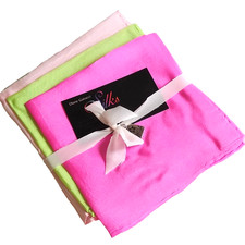 Set of Three 3 100 Silk 11 x 11 Square Handkerchiefs NEW 
