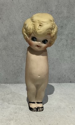 Vintage Bisque Stamped Made in Japan Kewpie Girl Doll Frozen Charlotte 5 1/2''