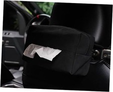 Car Tissue Holder for 120 Standard Tissue Vehicle Seat Extra Large Suede Black