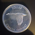 Canada 1967 $1 Silver Centennial Goose Coin KM#70 0.8 Fineness (Uncirculated)