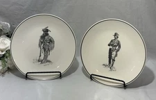 Frederick Remmington Brown & Bigelow Collector Plates 10” Porcelain (Set Of 2)