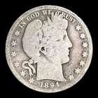 1894-S Barber Silver Half Dollar