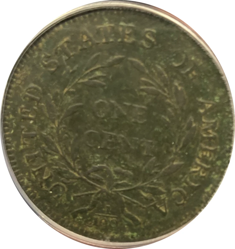 1796 1C LARGE CENT LIBERTY CAP FLOWING ANACS VF30 DETAILS CORRODED SCRATCHED - Image 4 of 4