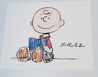 Peanuts Original Charles Schulz signed Charlie Brown artwork PSA DNA