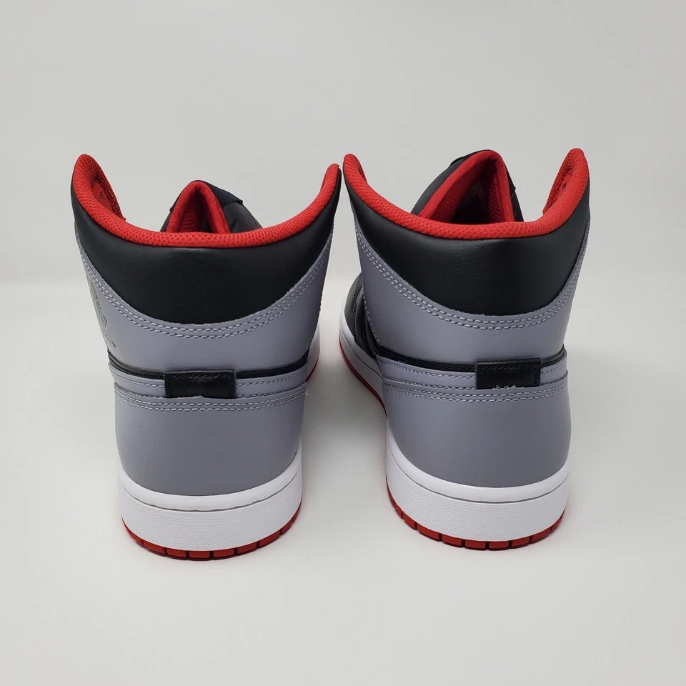 Nike Air Jordan 1 Mid Bred Shadow Negro Rojo Zapatos DQ8426-006 Para hombres Talla 11 Foto 3 de 4