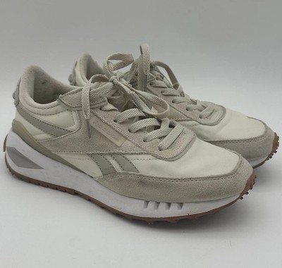Reebok Forte Sneakers Women s 7 Natural Tan Grey Breathable Comfy Lace-up