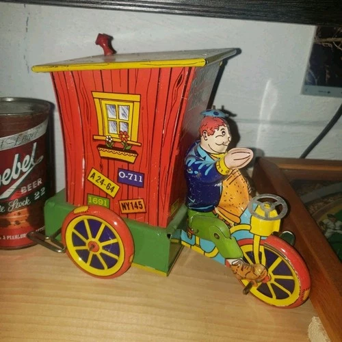 Marx Humphrey Mobile Wind-up Tin Toy with Original Box Vintage