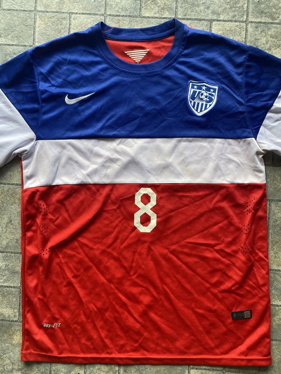 Nike Dri-Fit US Soccer Jersey XXL Clint Dempsey #8 Red/Blue
