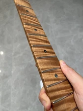 Reverse 22Fret Large head headstock Roasted Flame maple Electric guitar neck