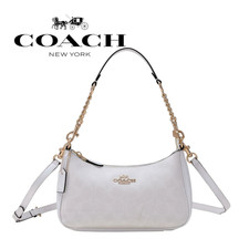 COACH Teri 2Way CA548 Shoulder Bag Signature Coated Canvas White outlet