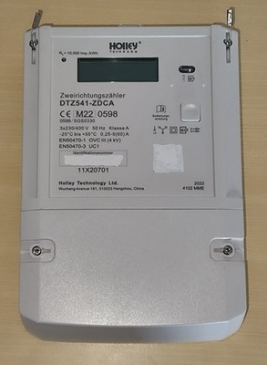 Holley Zweirichtung Strom Zähler PIN freigeschaltet entsperrt Stecker Solar