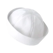 Cute White Doughboy Navy Sailor Hat Fishing Marine Popeye Costume Hat Cap 54cm