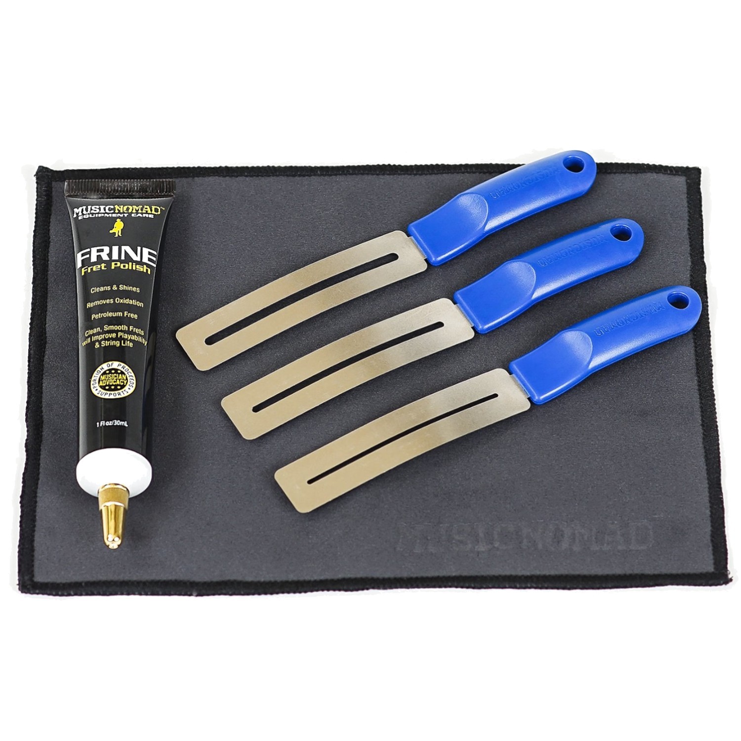 5-Piece FRINE Fret Polishing Kit with Guards & Cloth for Ultimate Guitar Care