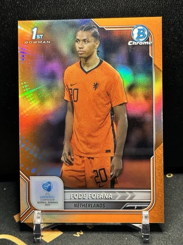 2022 Bowman Chrome UEFA U-21 Fode Fofana 1st Bowman Orange /75 Color Match