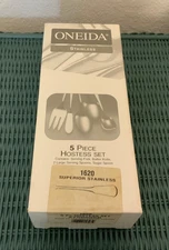 Vintage Oneida Superior Stainless  5 Piece Hostess Set 1620 Brand New in Box MCM