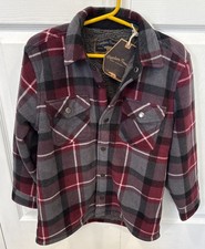 Freedom Foundry Boys Flannel Burgundy/Grey/White Size Small 7-8 NWT B24