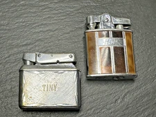 2 VINTAGE SILVER TONE LIGHTERS: KREISLER & RONSON M444