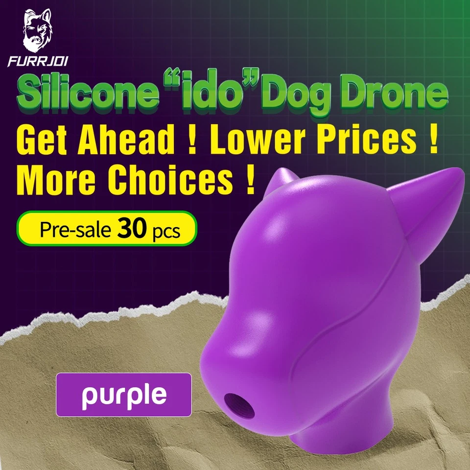 FURRJOI Silicone BDSM Dog Drone Head Mask Hood For Cosplay Puppy Love Fetish - Image 3 of 4