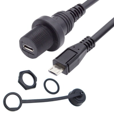Chenyang 1m Waterproof 480Mbps Mini USB2.0 5Pin Male to Female Data Power Cable