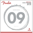 Fender 250L Super 250's Nickel-Plated Steel Light Electric Guitar Strings 3-Pack