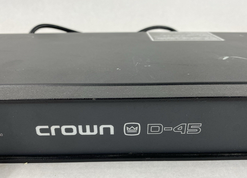Crown D-45 Rackmount Two Channel 35W Power Amplifier Power Tested - Picture 5 of 10