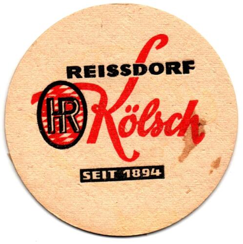 KÖLN REISSDORF KÖLSCH BIERDECKEL BEERCOASTER - 1960/1970er - Picture 1 of 2