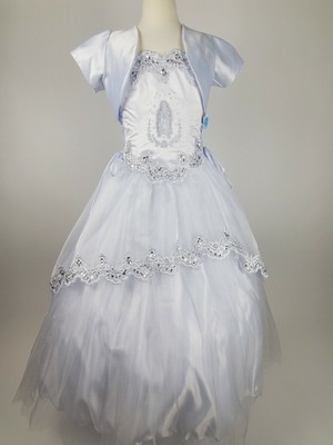 first communion dresses with virgen de guadalupe