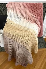 Handmade Crochet Blanket Afghan Throw Baby Child Acrylic Mandala Meowth 42"x 52