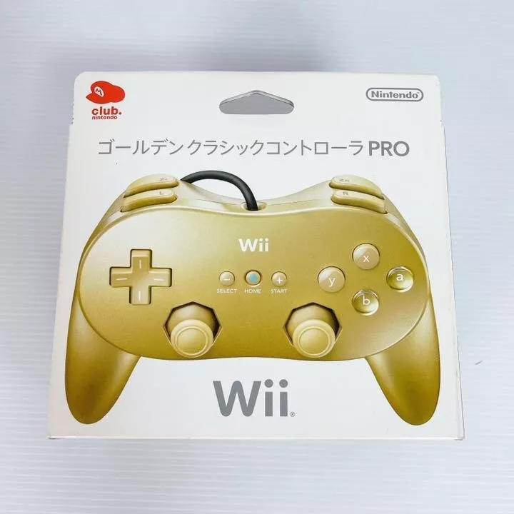Wii Golden Classic Controller Pro Club Nintendo Members Limited Brand New