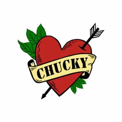 Chucky Heart arrow TEMPORARY TATTOO Waterproof forever love Halloween
