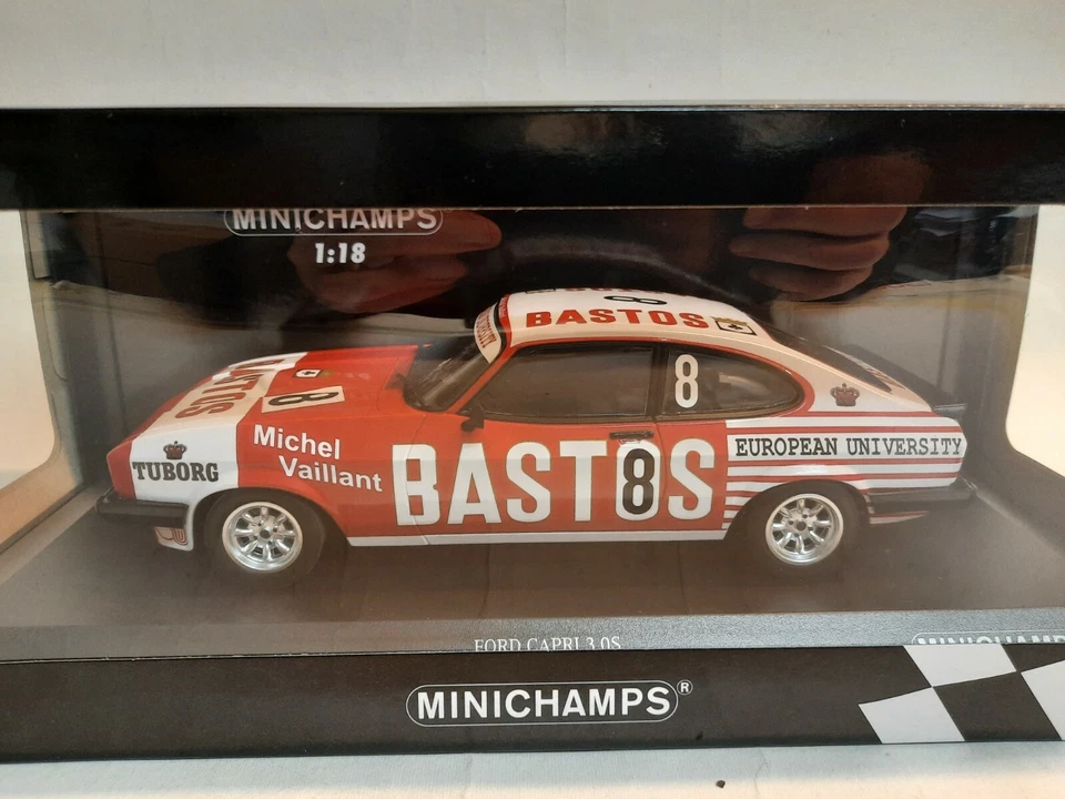 Minichamps Ford Capri 3.0S #8 BASTOS 24h SPA 1980 1/18 155808608 - Immagine 2 di 3