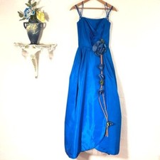 Vintage 1950  s Royal Blue Silk Formal Prom Dress