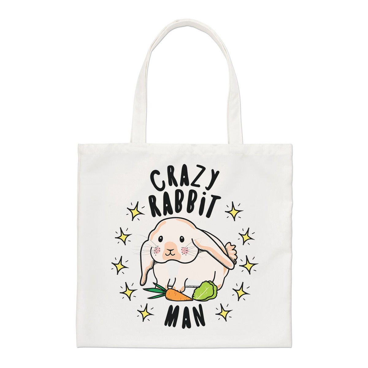 Sac Fourre-tout Drôle Motif Cochon D'Inde Et étoiles - Polyester Naturel - Gift Base - Neuf Avec étiquette