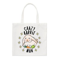 VerrüCkt Hase Man Stars Regular Tragetasche Lustig Tier Witz Shopper Schulter