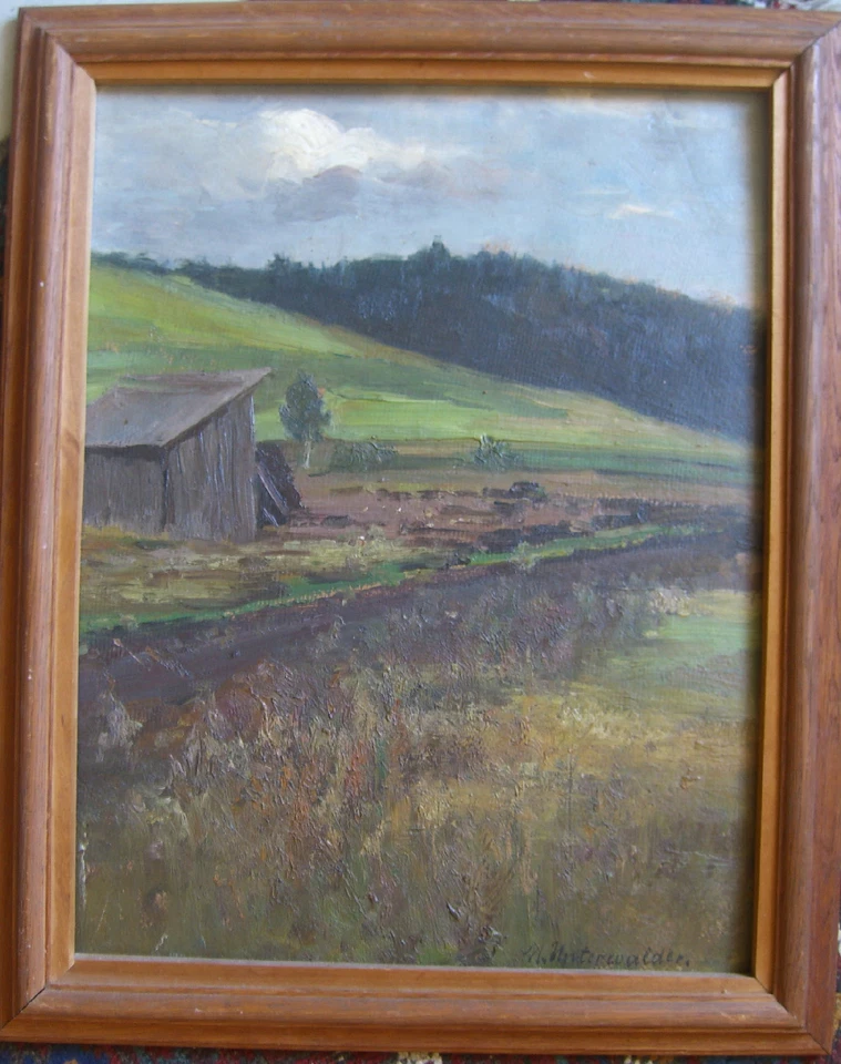 ::MORITZ UNTERWALDER *1861 ÖLGEMÄLDE °IM DACHAUER MOOR °IMPRESSIONIST LANDSCHAFT - Bild 1 von 1