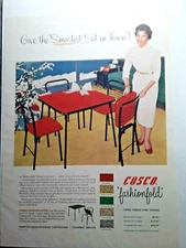 1954 COSCO Fashionfold Magazine Ad 'Give the Smartest Set in Town'